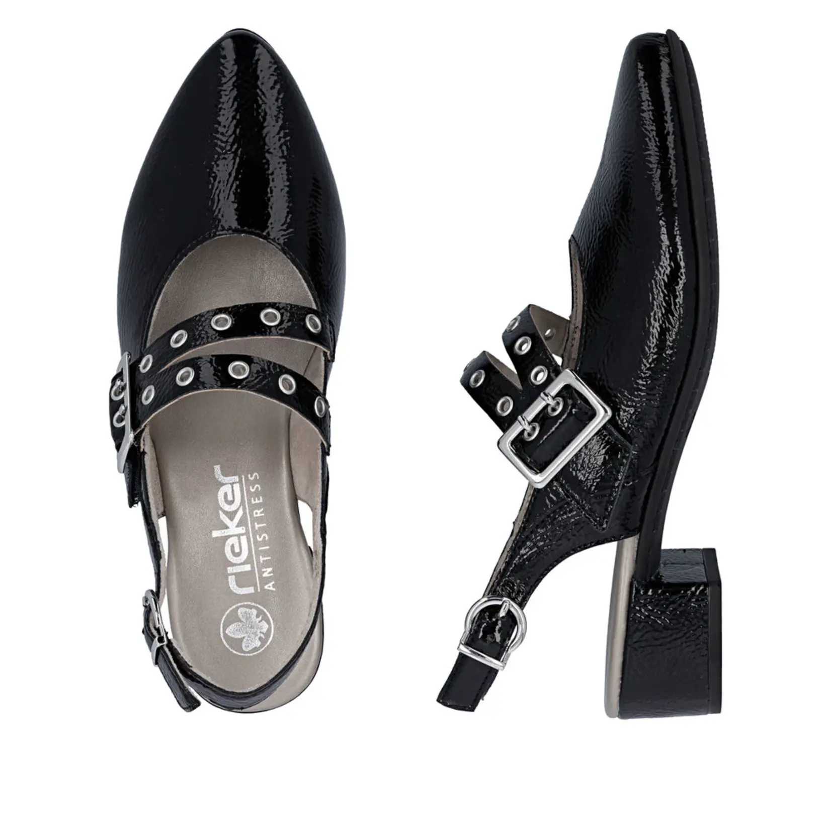 Rieker RIEKER 47071-00 Women's Slingback (Studs)