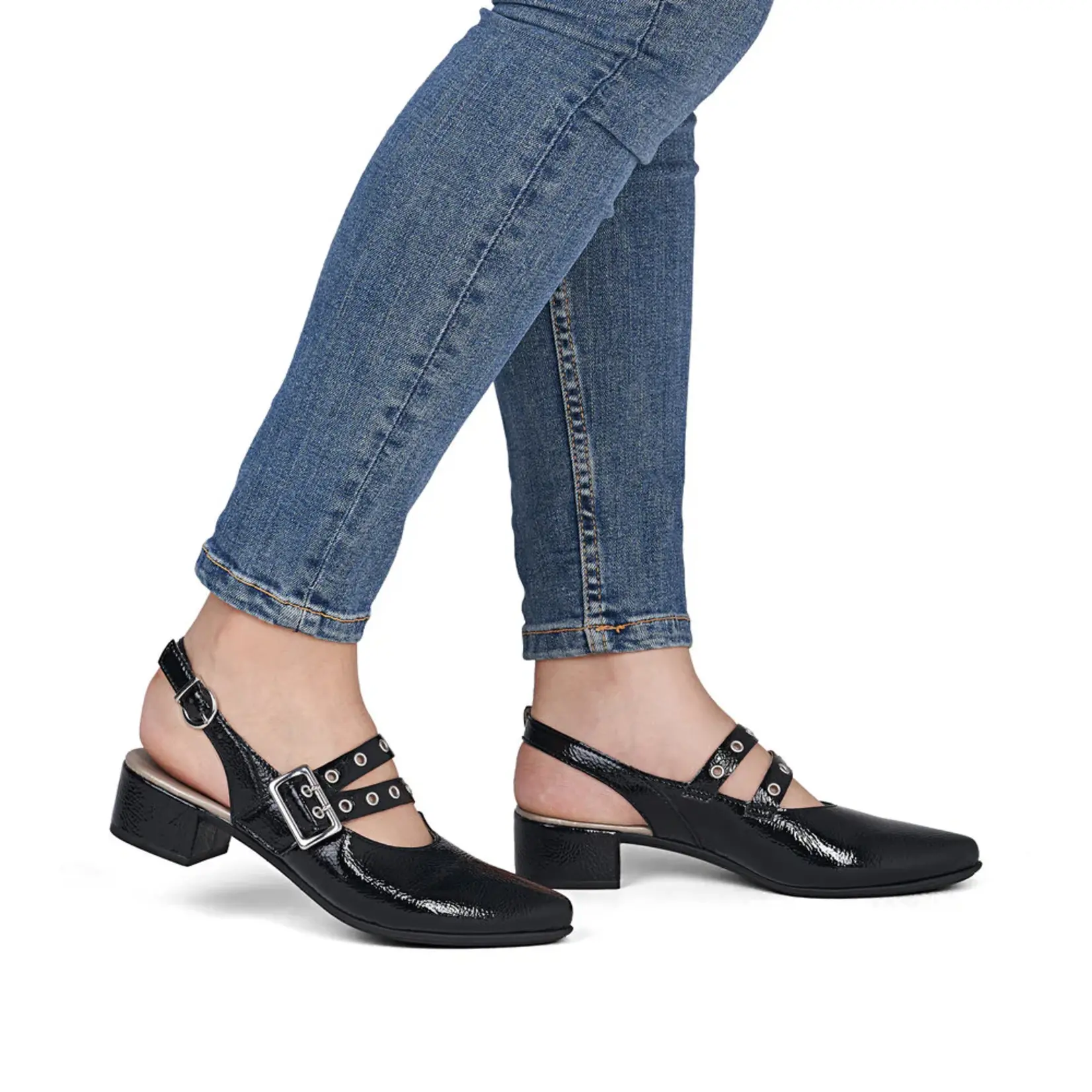 Rieker RIEKER 47071-00 Women's Slingback (Studs)