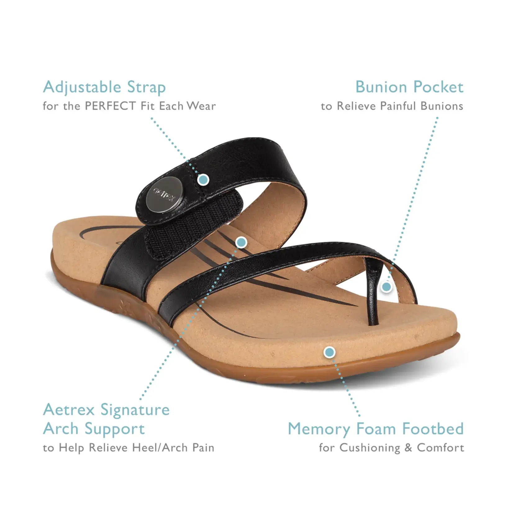 Aetrex AETREX Izzy Toe-Loop Slide