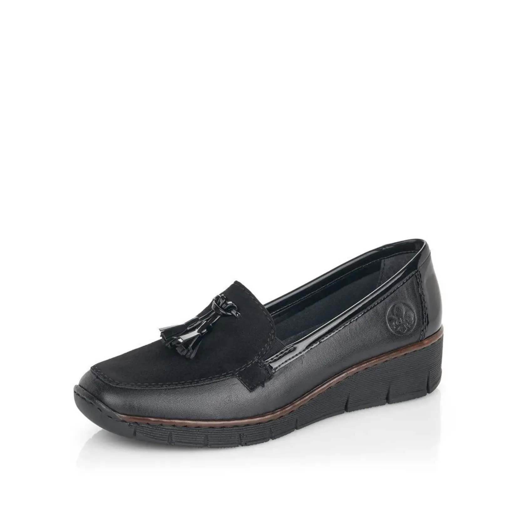 Rieker RIEKER 53771-00 Women's Wedge Slip-On (Tassel)