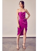 DO + BE Tulip Skirt Strapless Wrap Midi Dress - GY1158