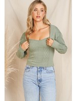 Charlotte Avery Cable Knit Tank Top & Shrug Sweater SET  - 11435