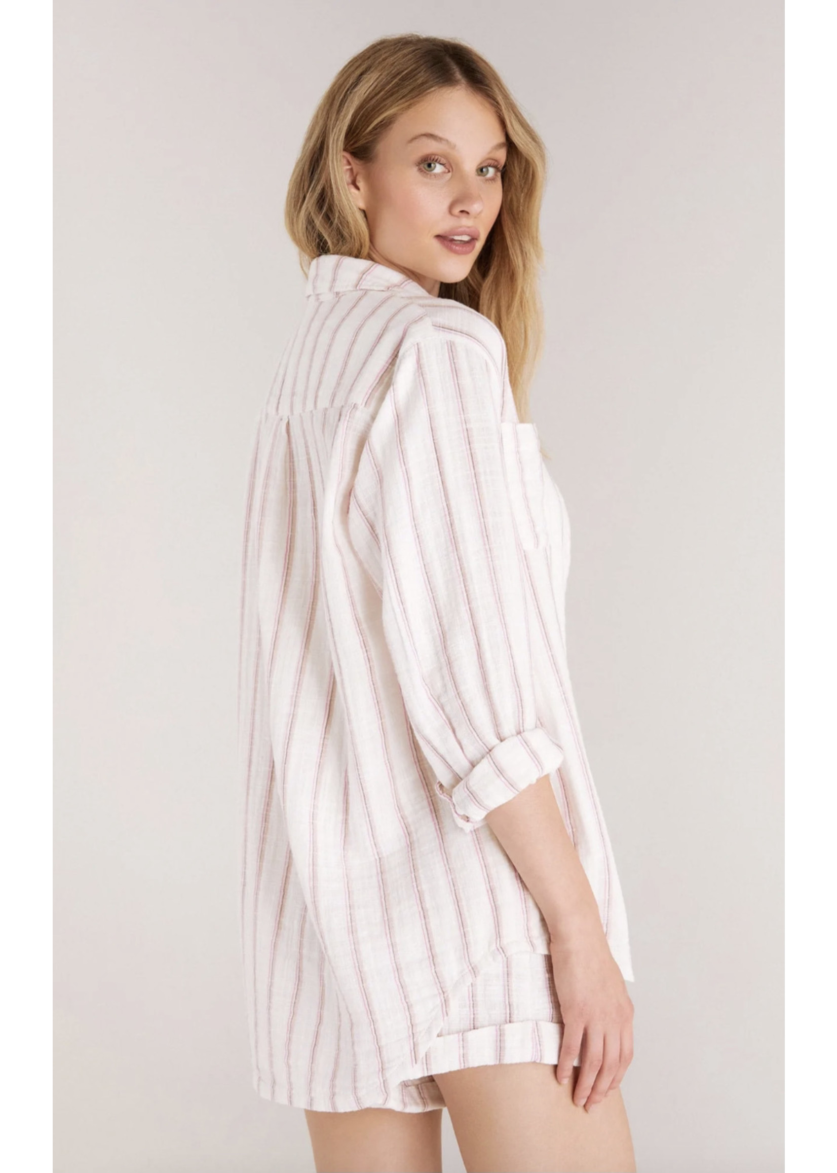 Saturdays Stripe Shirt - ZLT223356 - Meo's Suite