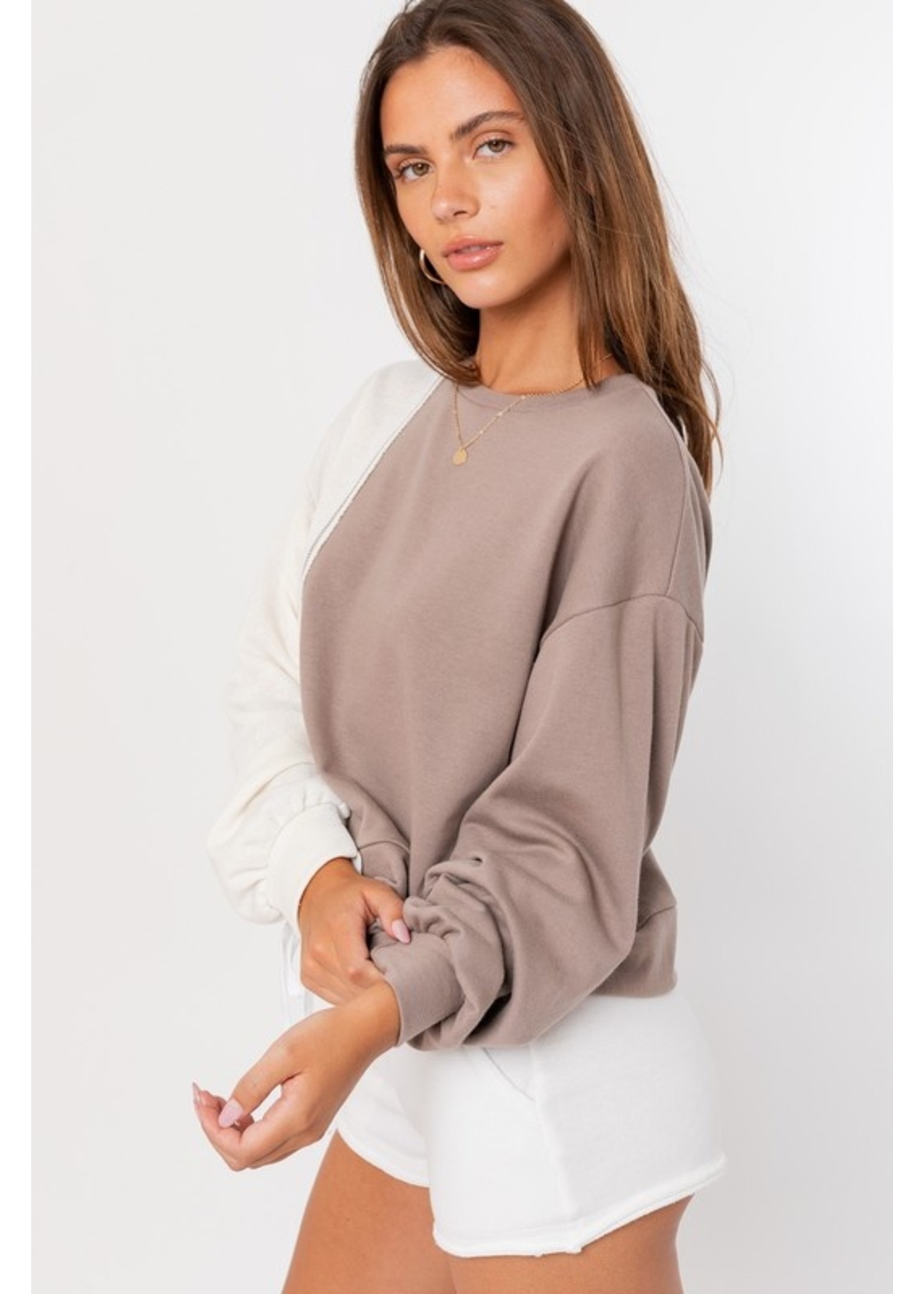 Le Lis Long Sleeve Contrast Pullover - KT6499