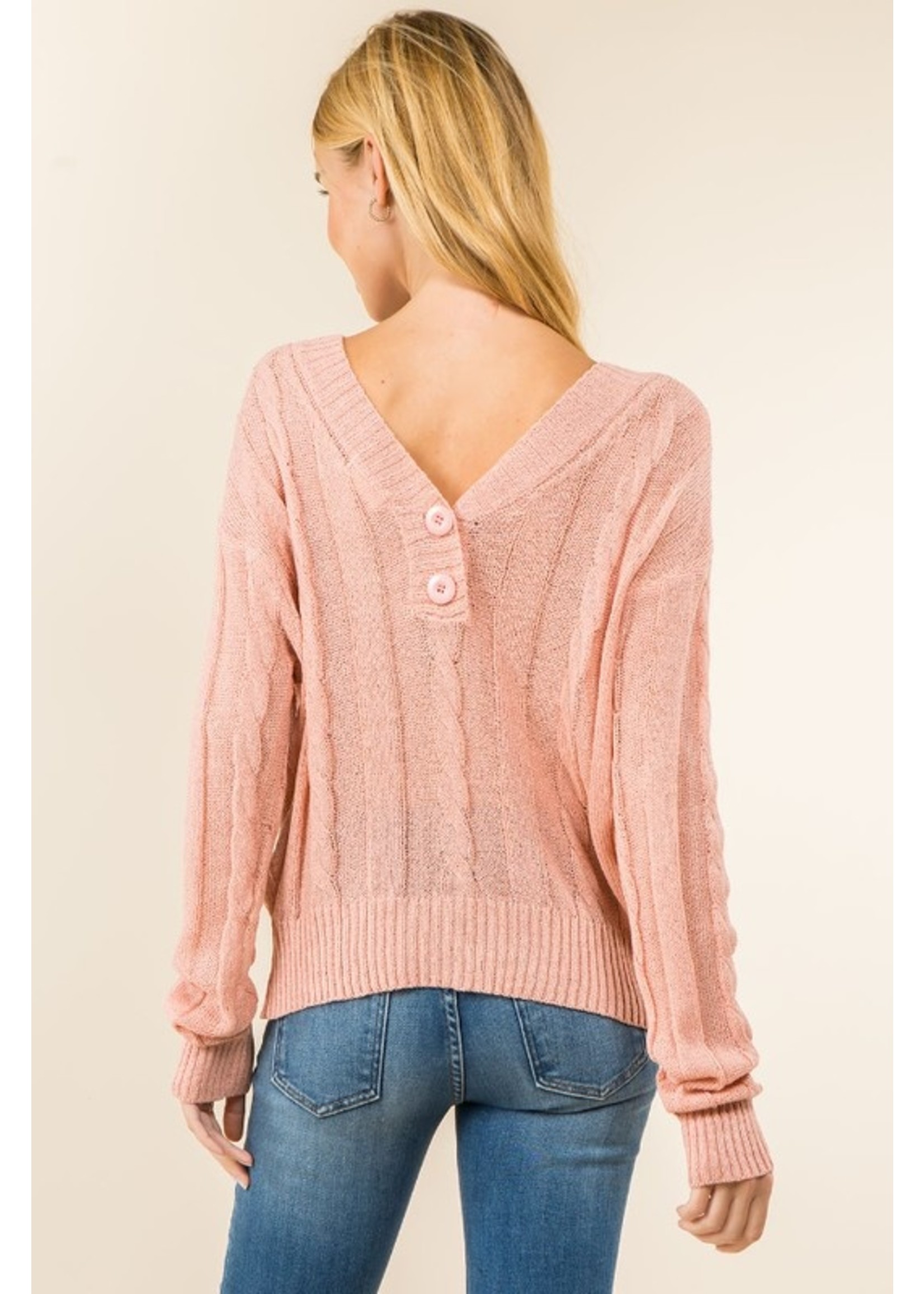 On You Button Up Sweater With V Neck - ES1245