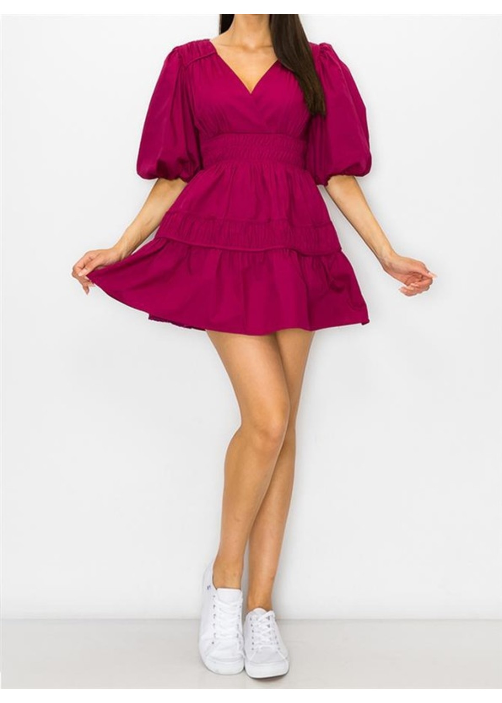 Moodie Pleated Mini Dress - E70014