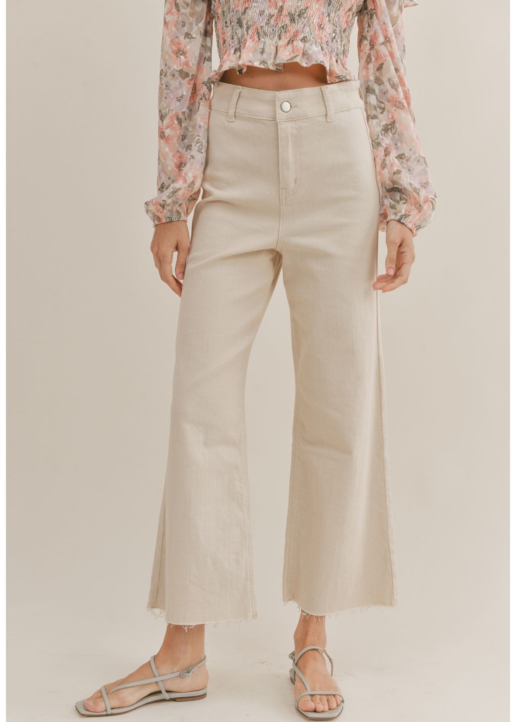 Sadie & Sage Clear Eyes Wide Leg Denim Pants - AE1802