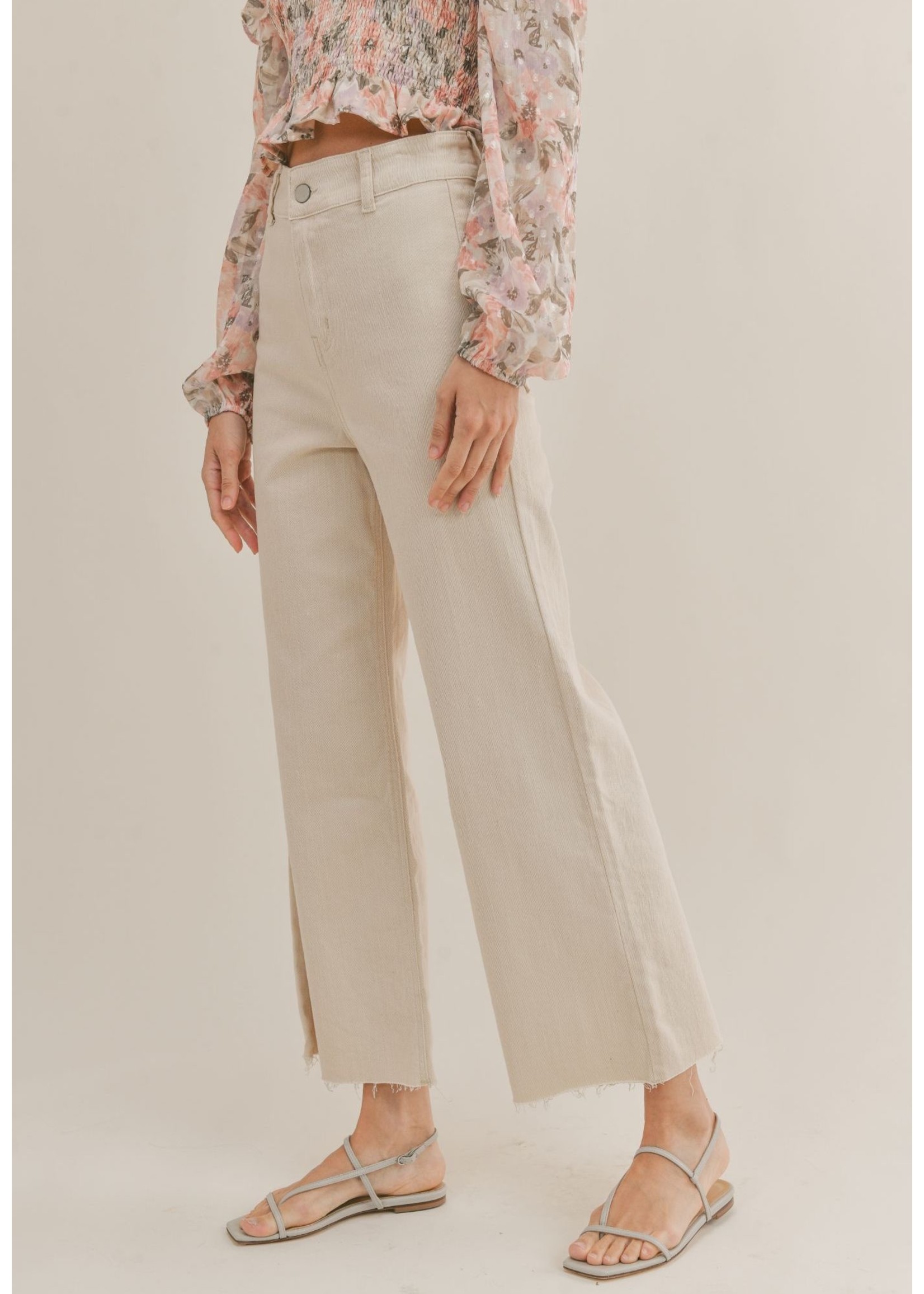 Clear Eyes Wide Leg Denim Pants - AE1802 - Meo's Suite