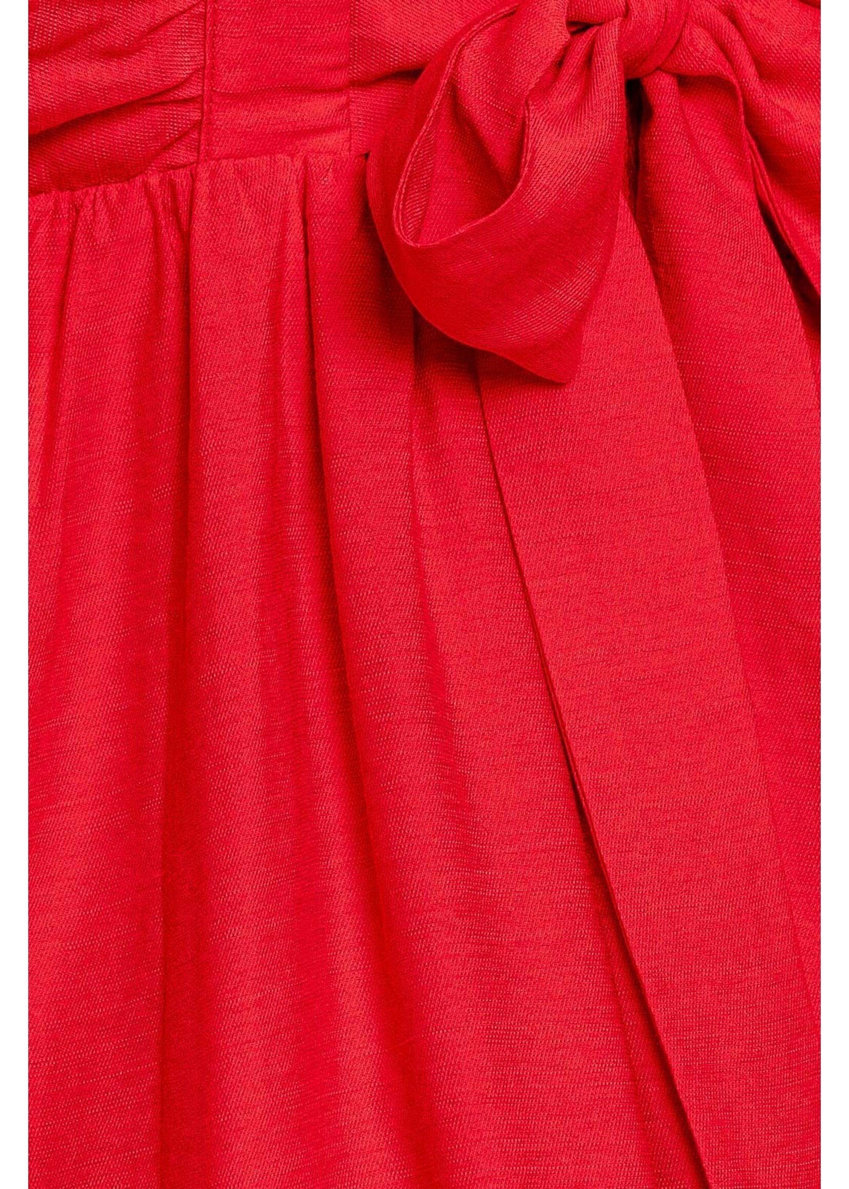 Le Lis Sleeveless Ruffle Detail Tie Back Baby Doll Mini Dress - ID4203