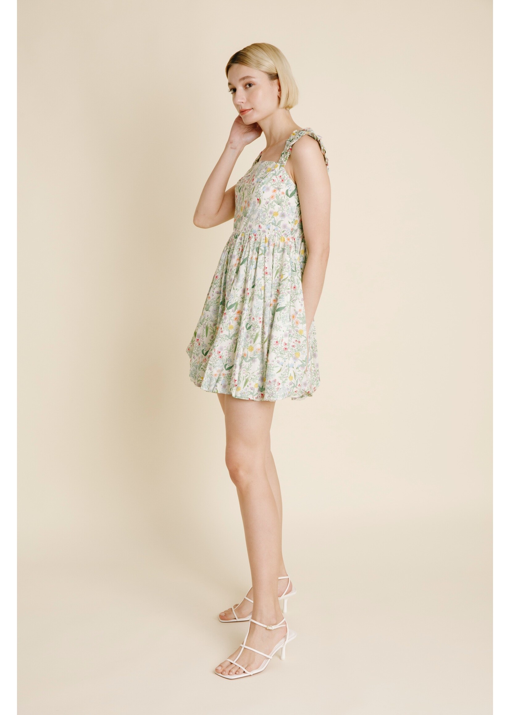 Aureum Ruched Bubble Mini Dress - AD1629