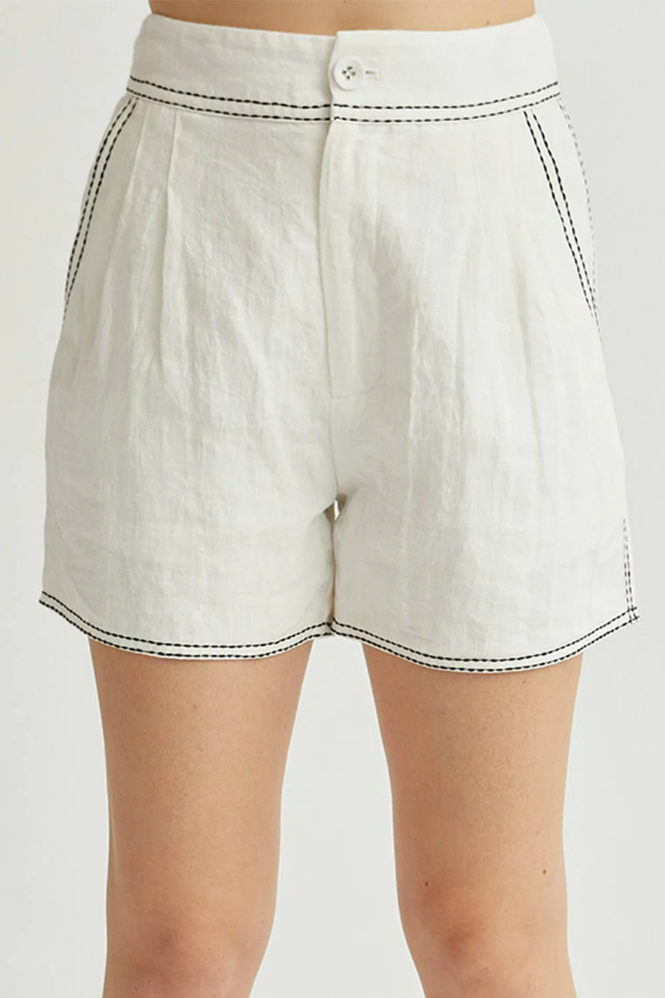Angela Contrast Stitch Shorts - CP9090 - Meo's Suite