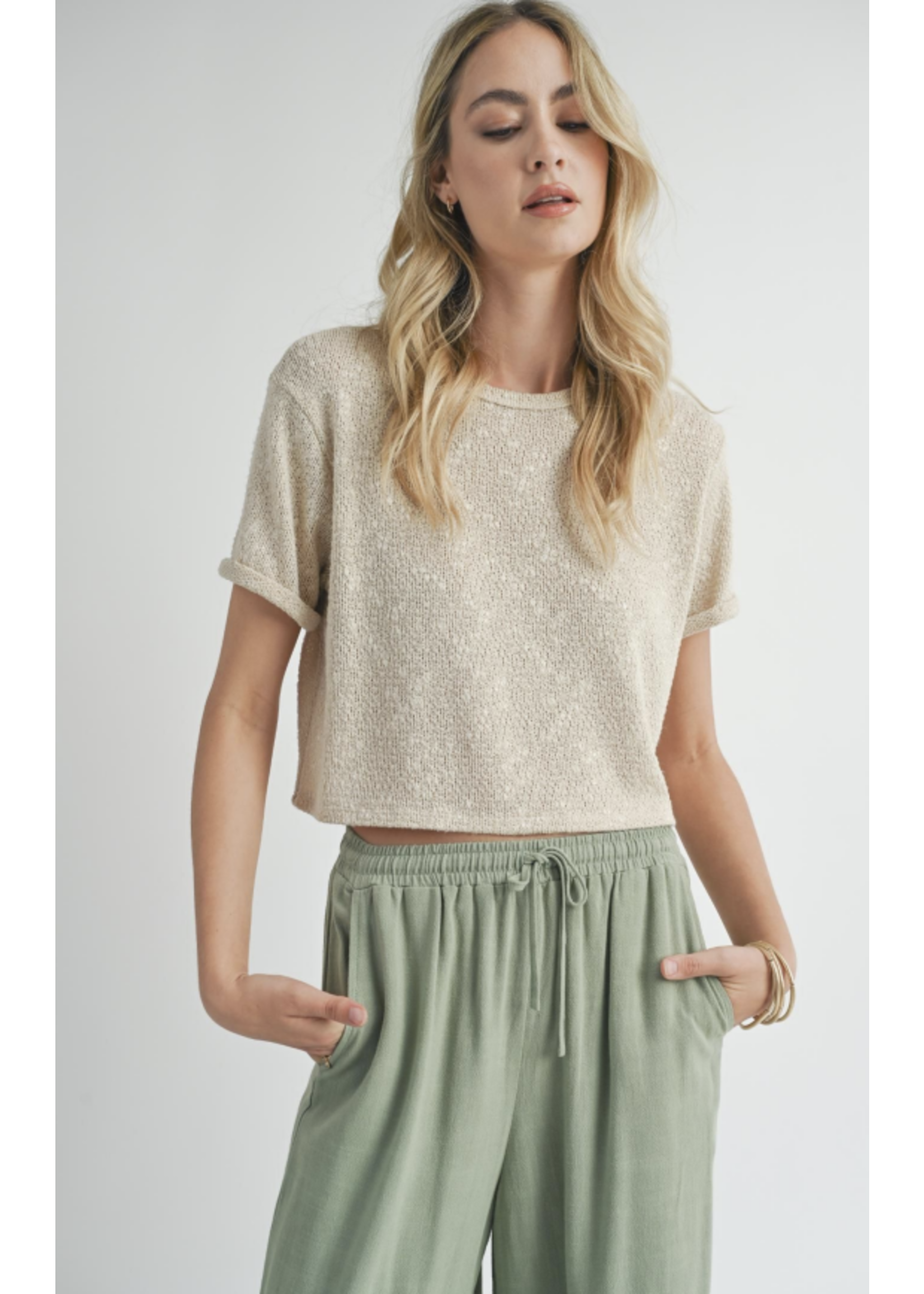 Sadie & Sage Core Memory S/Slv Knit Top - AG3205