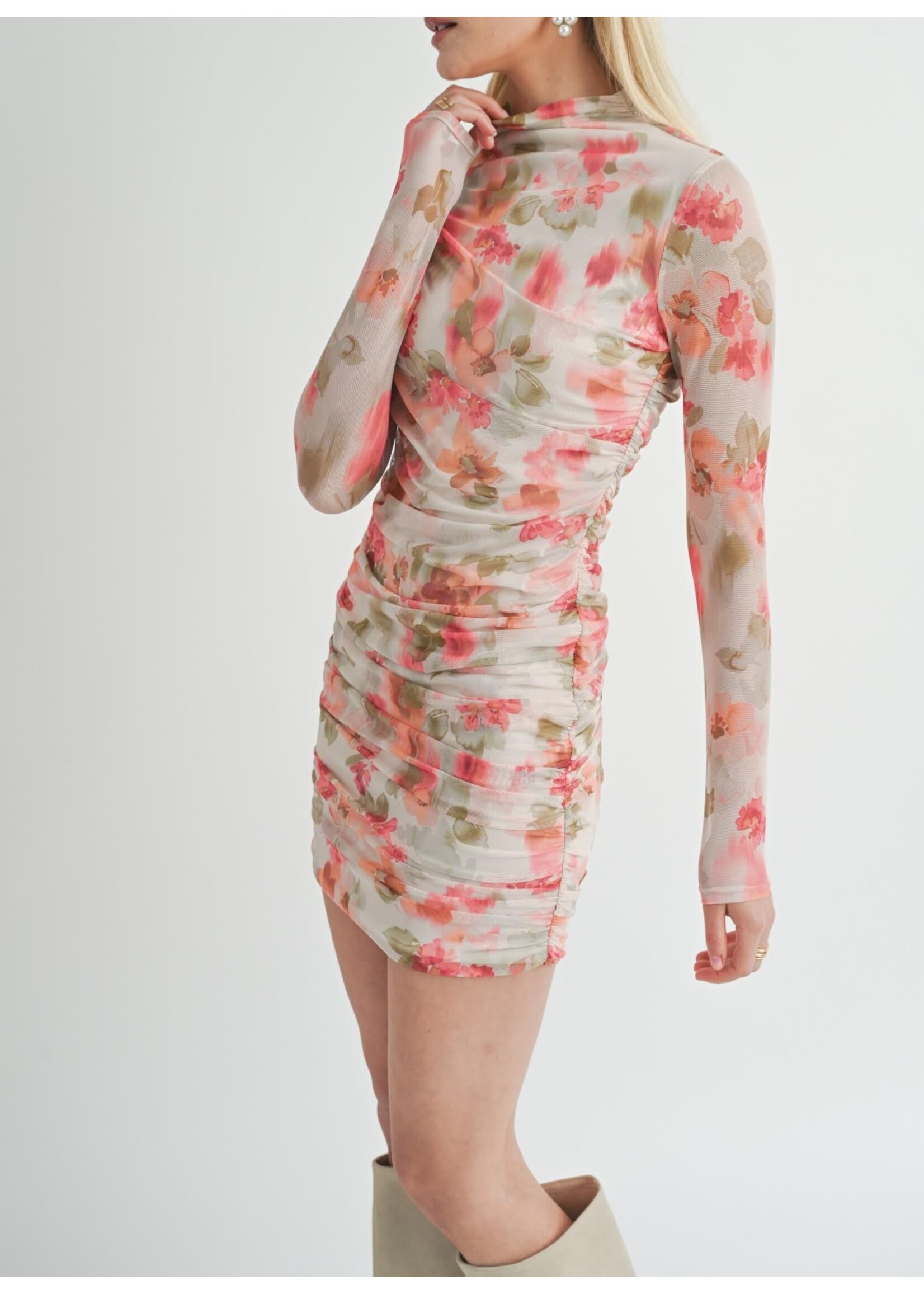 Sage The Label Divine Feminine Ruched L/S Mini Dress - LG3316