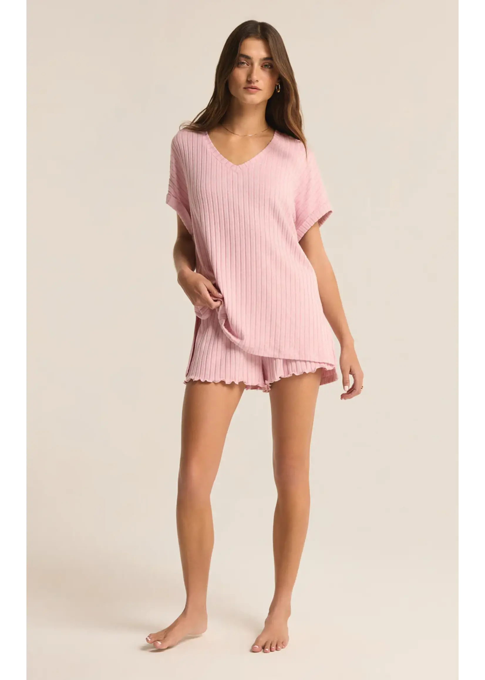 Z Supply Dawn Smocked Rib Short - ZLS231443