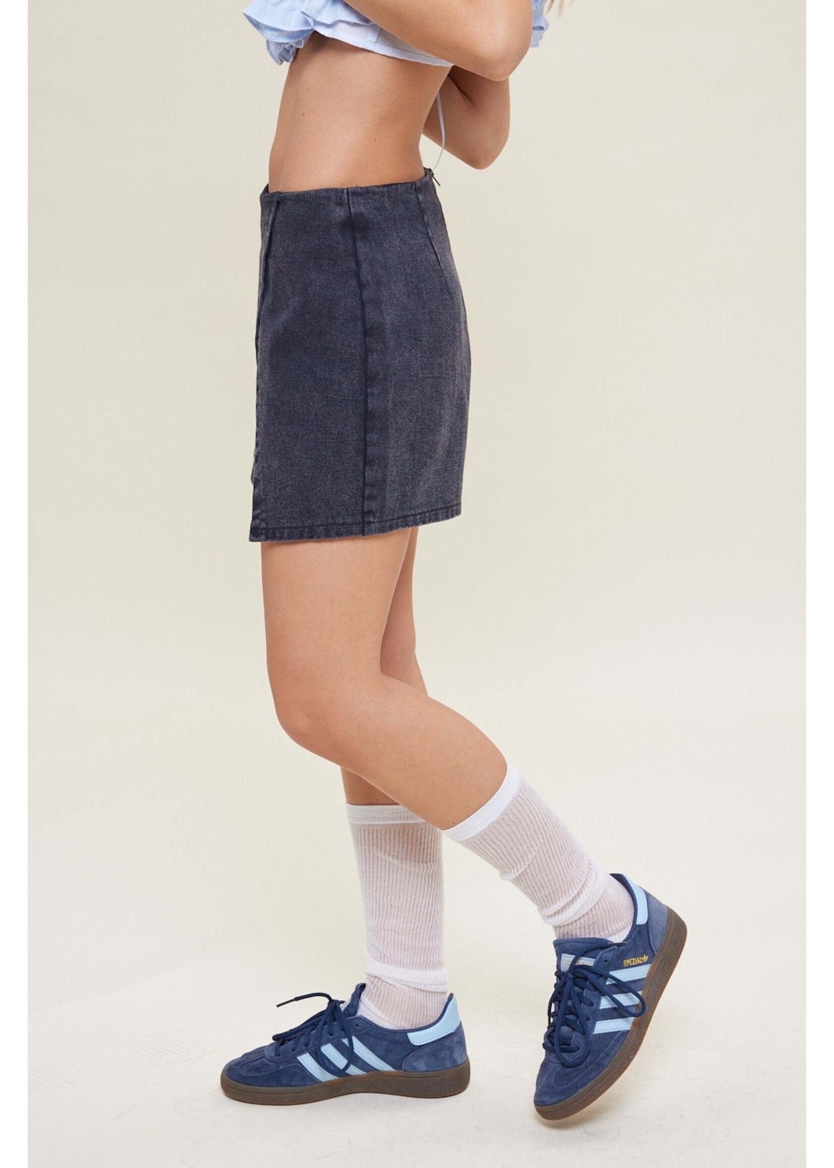 idem ditto Classic Cotton Front Flap High Waisted Skort - H14405P