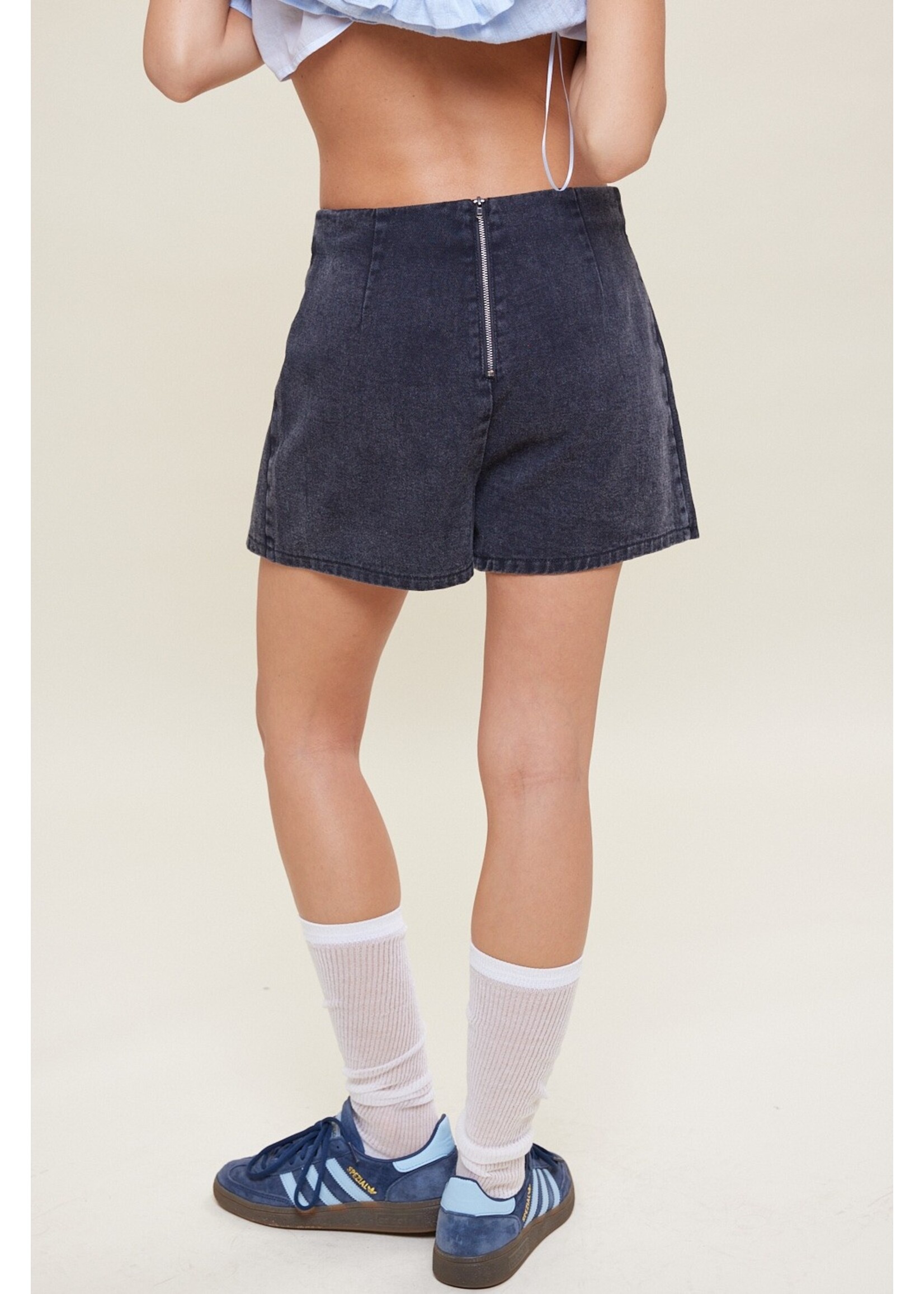 idem ditto Classic Cotton Front Flap High Waisted Skort - H14405P
