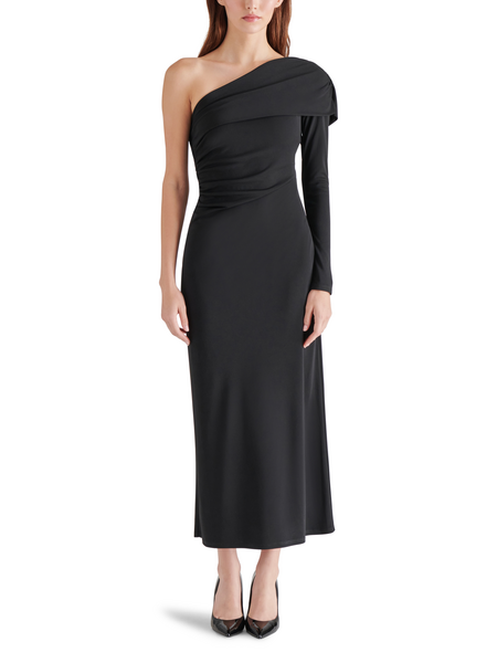 Steve madden ベルリンドレス ミディ丈 ワンピース 黒 BERLIN White Women's Mock Neck Midi Dress – Steve Madden