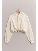 HYFVE Bubble Hem Cropped Hoodie - DZ24C135