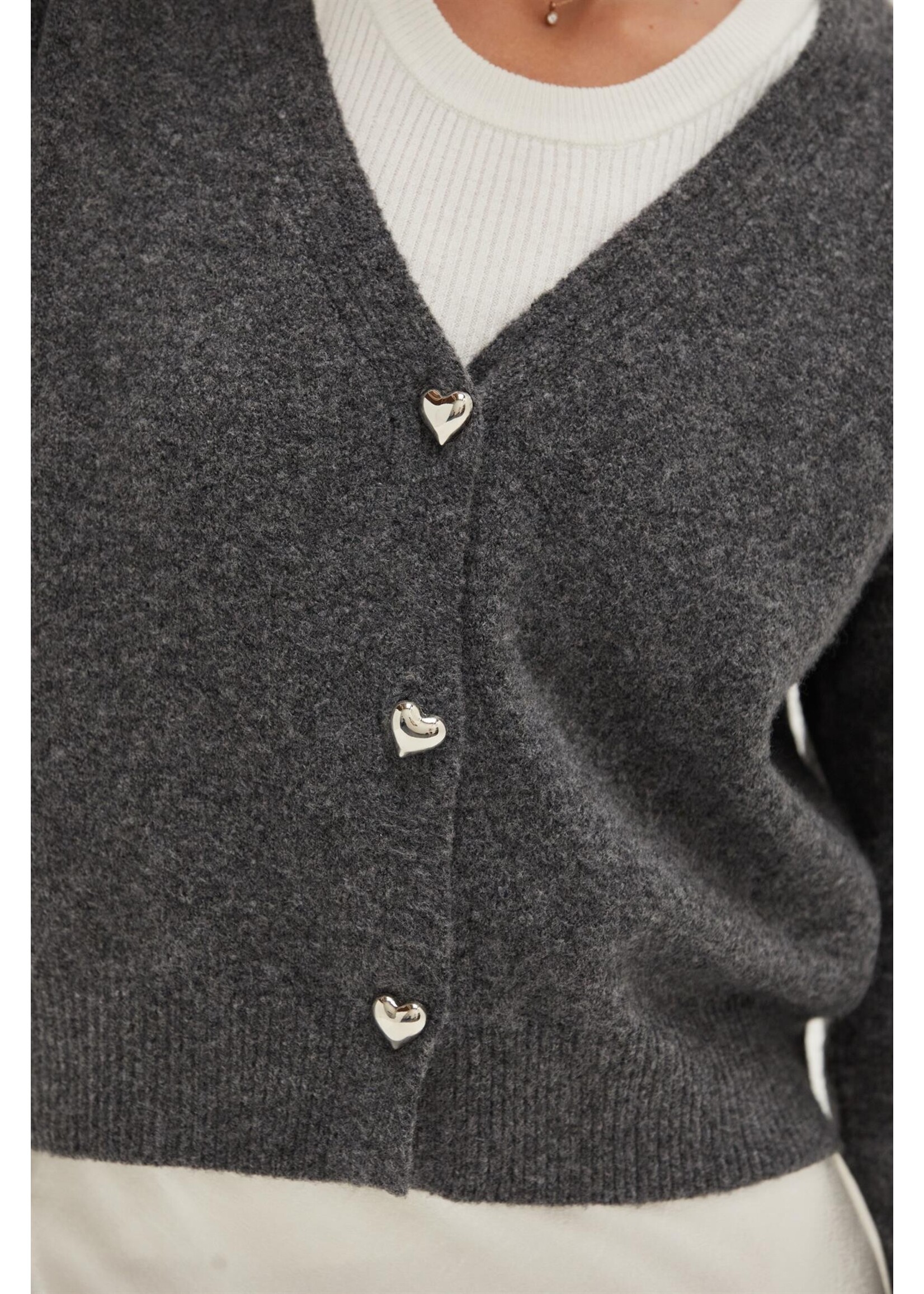 Heart Button Cardigan DZ24F989 Meo s Suite