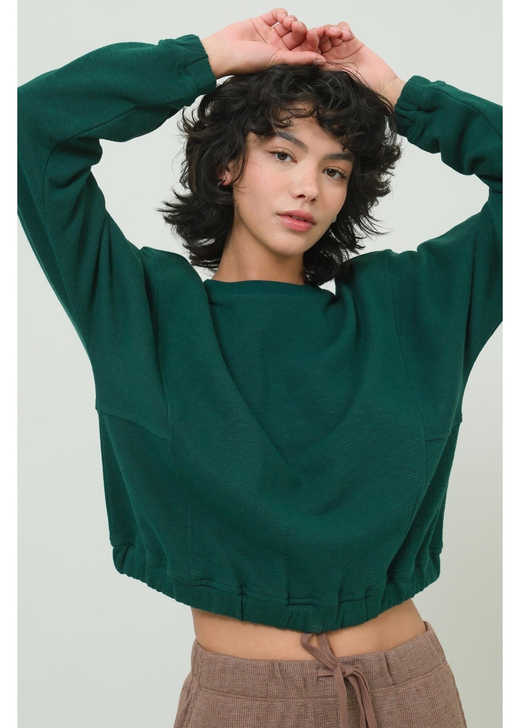 HYFVE Cropped Pullover Sweatshirt - DZ24F991