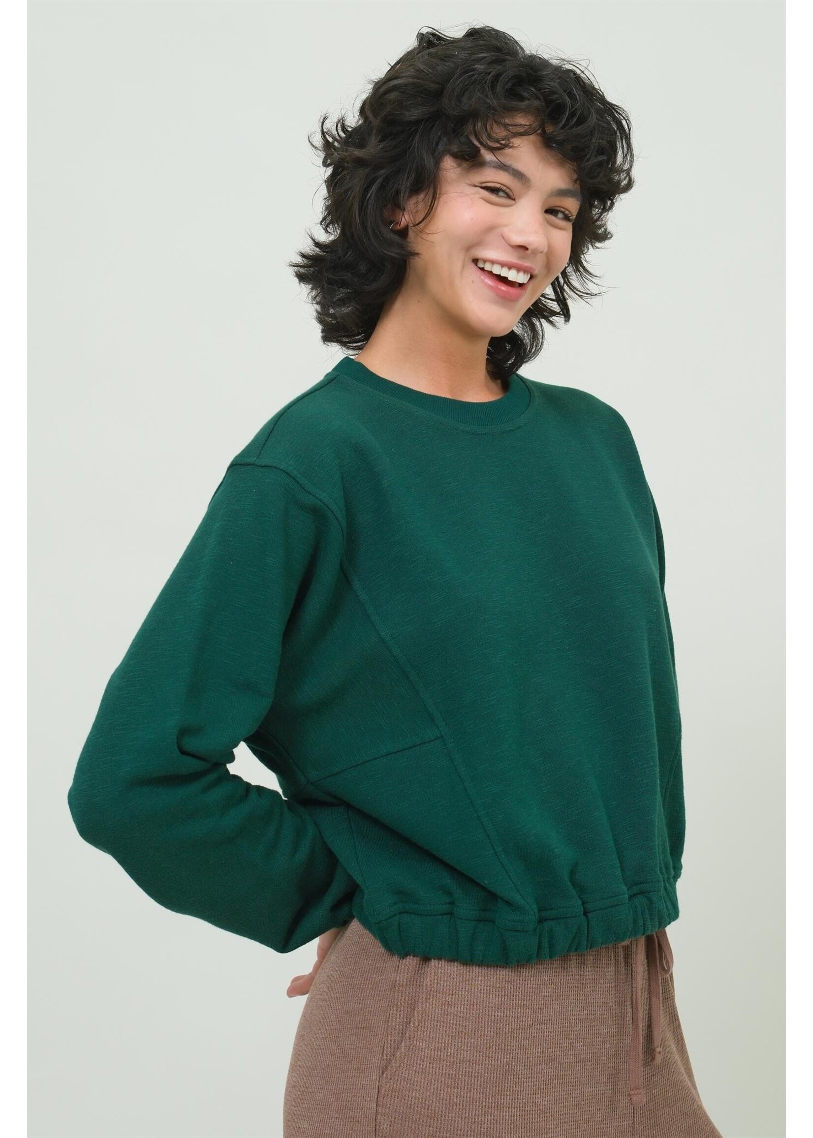 HYFVE Cropped Pullover Sweatshirt - DZ24F991