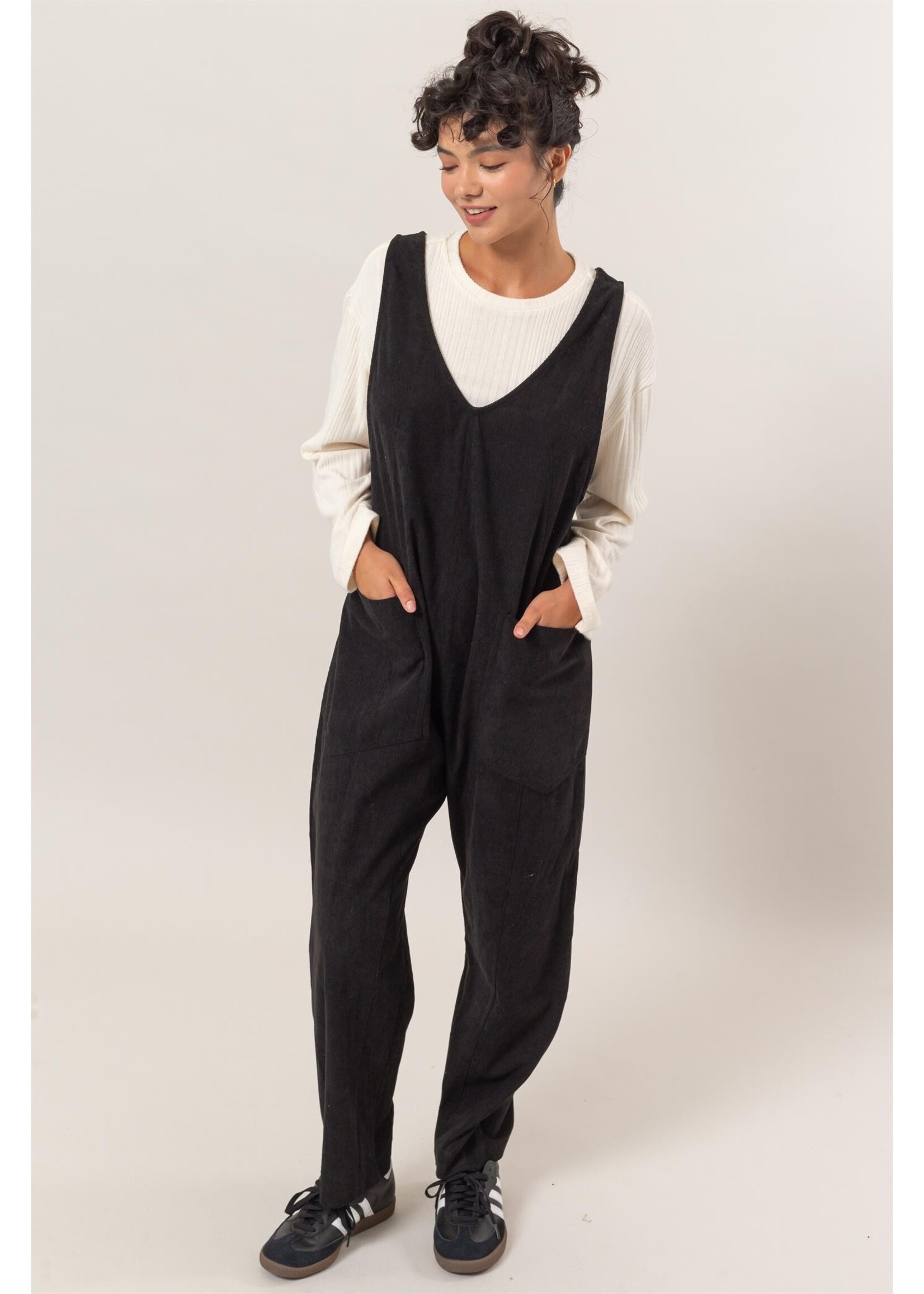 HYFVE Corduroy Jumpsuit With Patch Pockets - DZ24G048