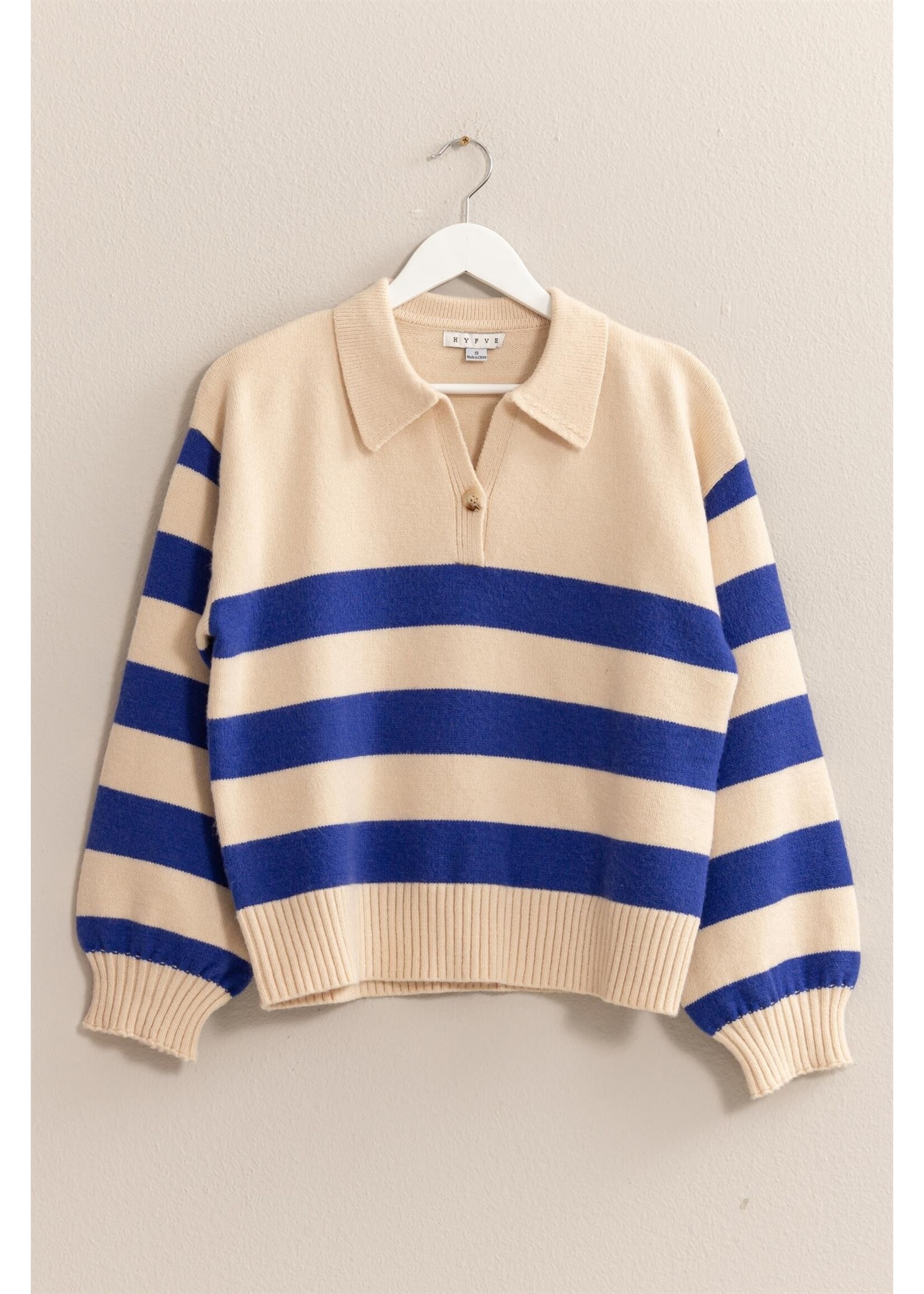 HYFVE Collared Stripe Sweater - HF24E317