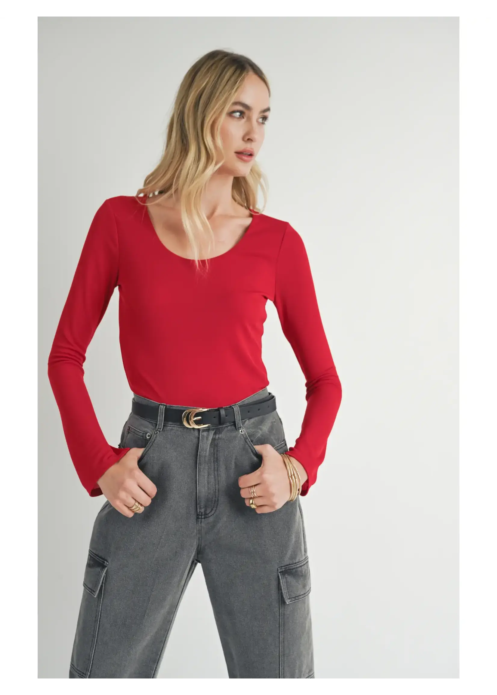 Sage The Label Special Gaze Cowl Neck Ruched Top - LG3268