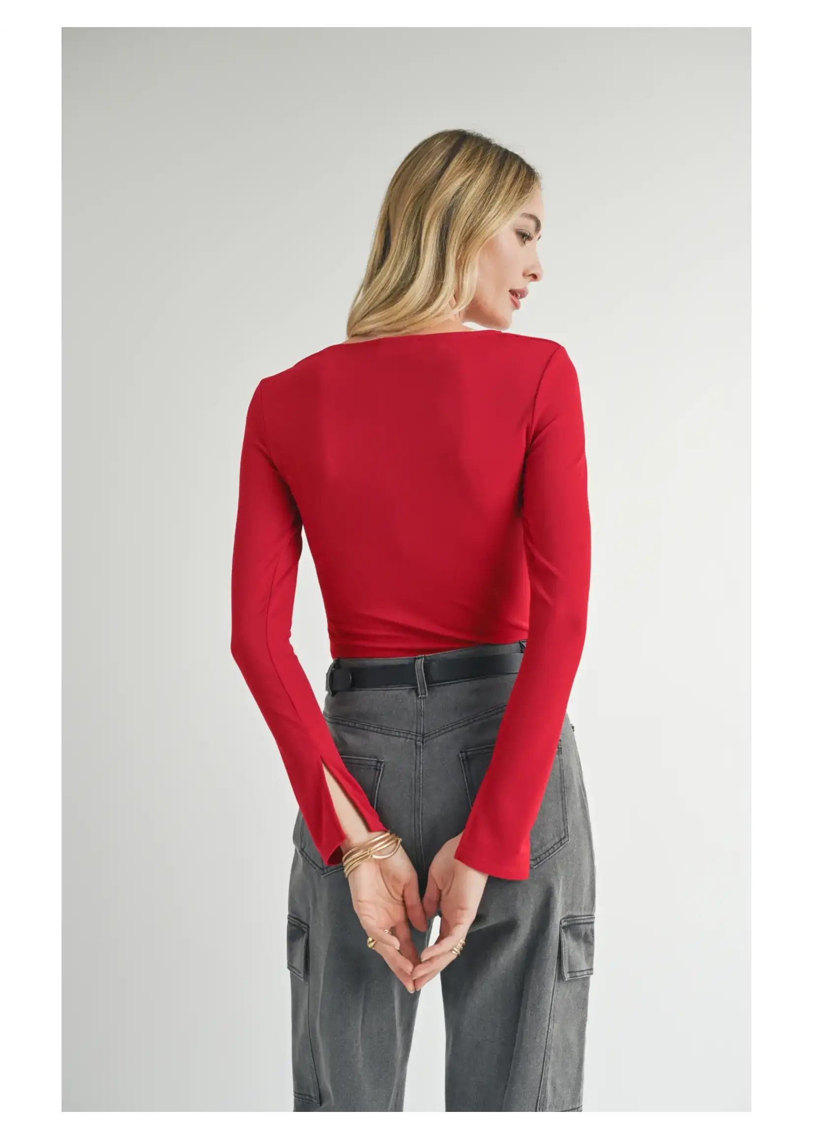 Sage The Label Special Gaze Cowl Neck Ruched Top - LG3268