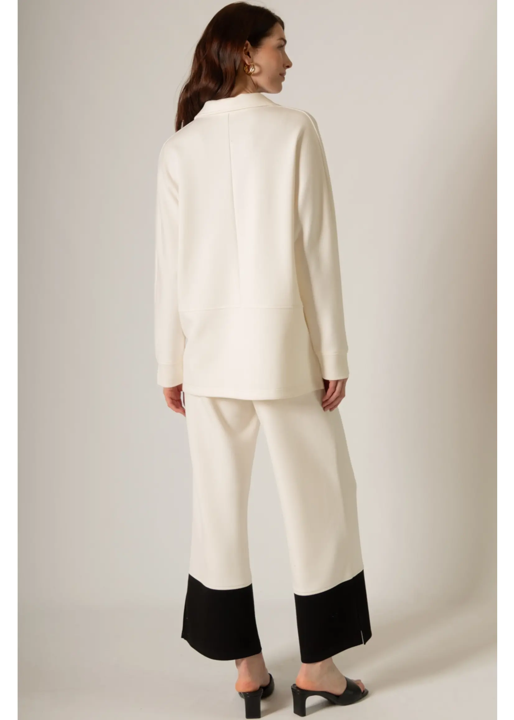 Before You Collection P. Cill Butter Modal Colorblock Wide Leg Pants - PP50142