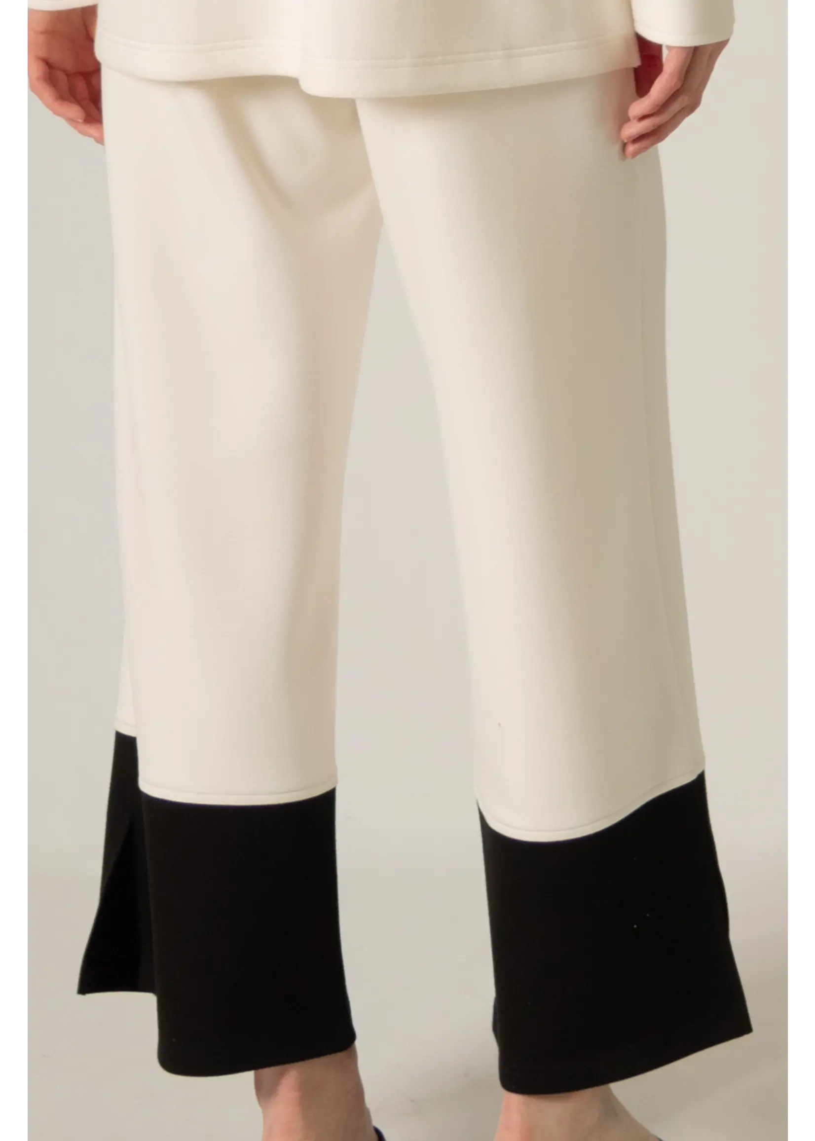 Before You Collection P. Cill Butter Modal Colorblock Wide Leg Pants - PP50142