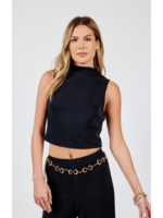 Sadie & Sage Hustle High Neck Slvless Crop Top - AG4204