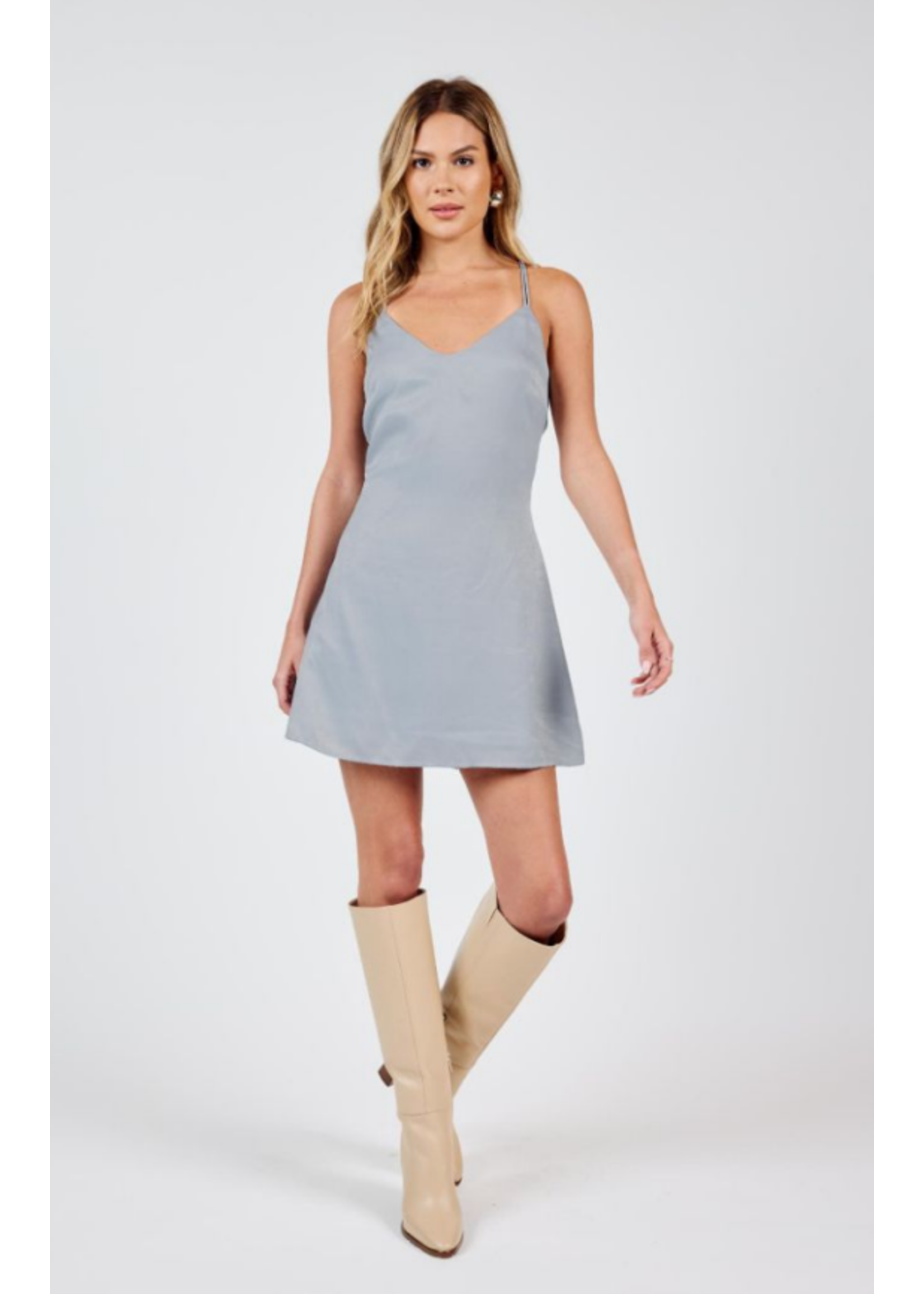 Sadie & Sage Flashing Lights x Back Straps Mini Dress - AG4302