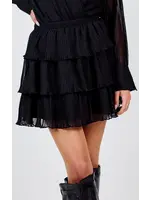 Sadie & Sage Gathering Pleated Layered Mini Skirt - AG4608