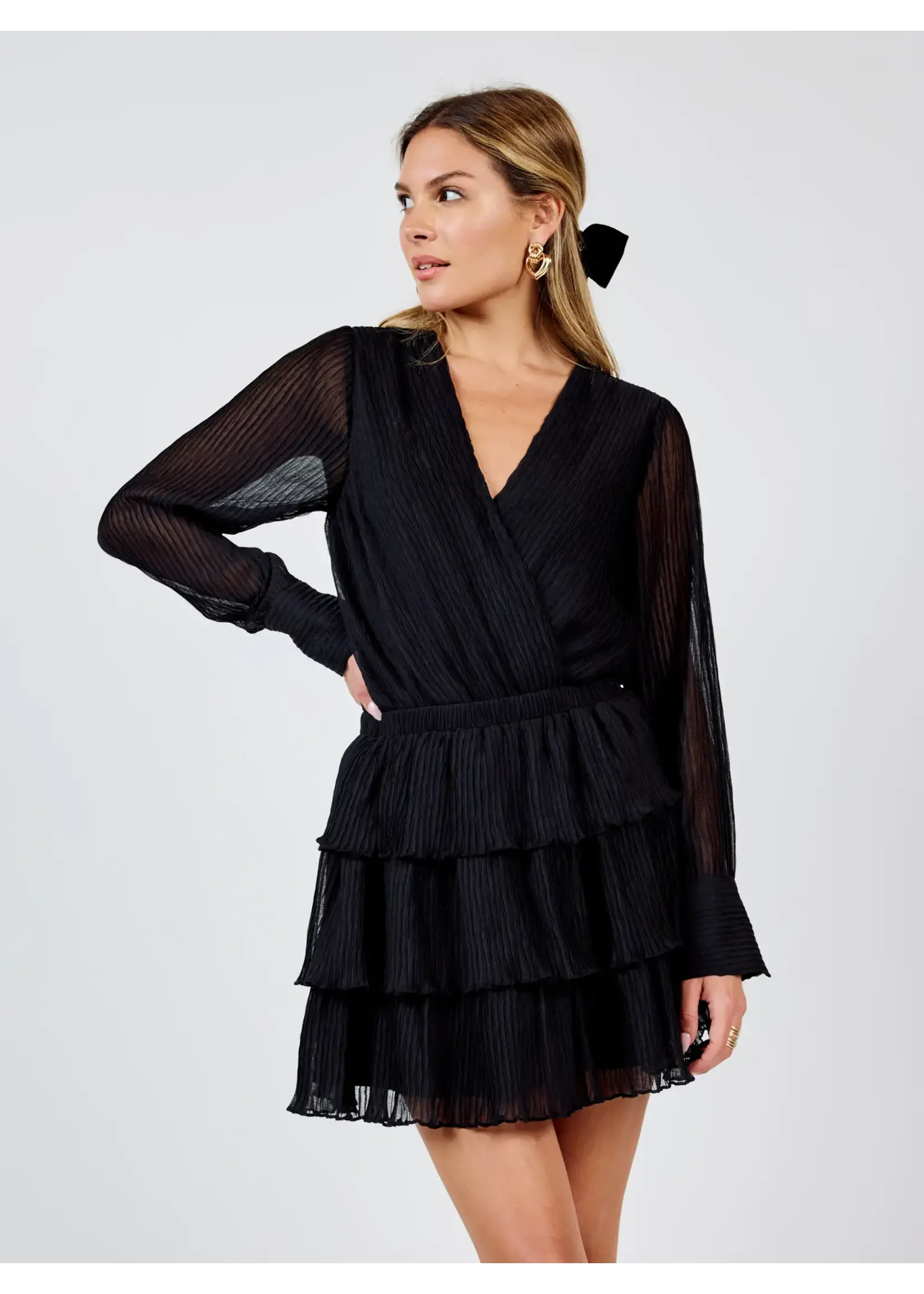 Sadie & Sage Gathering Pleated Layered Mini Skirt - AG4608