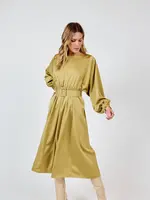 Sadie & Sage Mood Boost Dolman Slv Midi Dress with Belt - AG4329