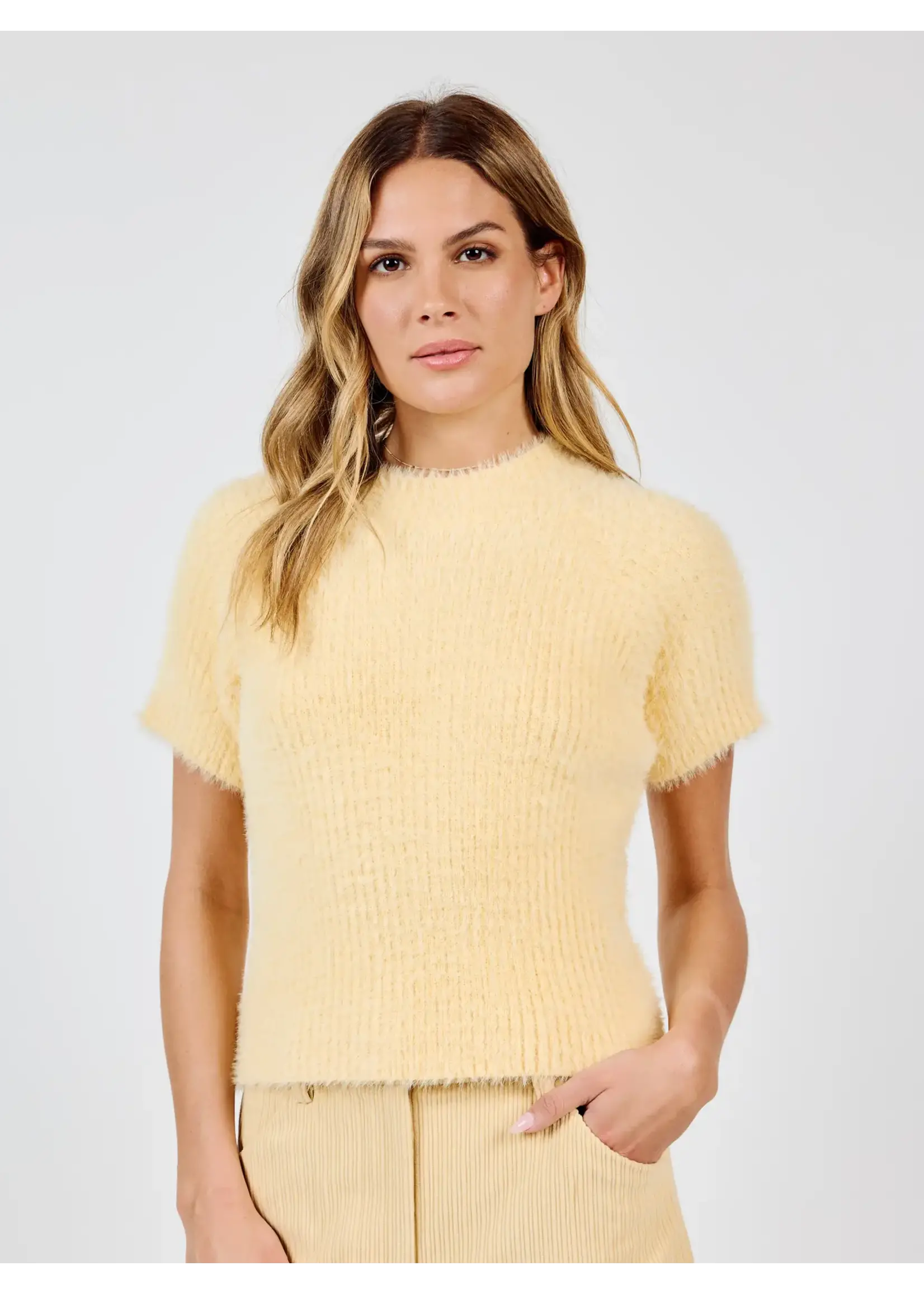Sadie & Sage Ruby Ribbed S/Slv Sweater - AG4413