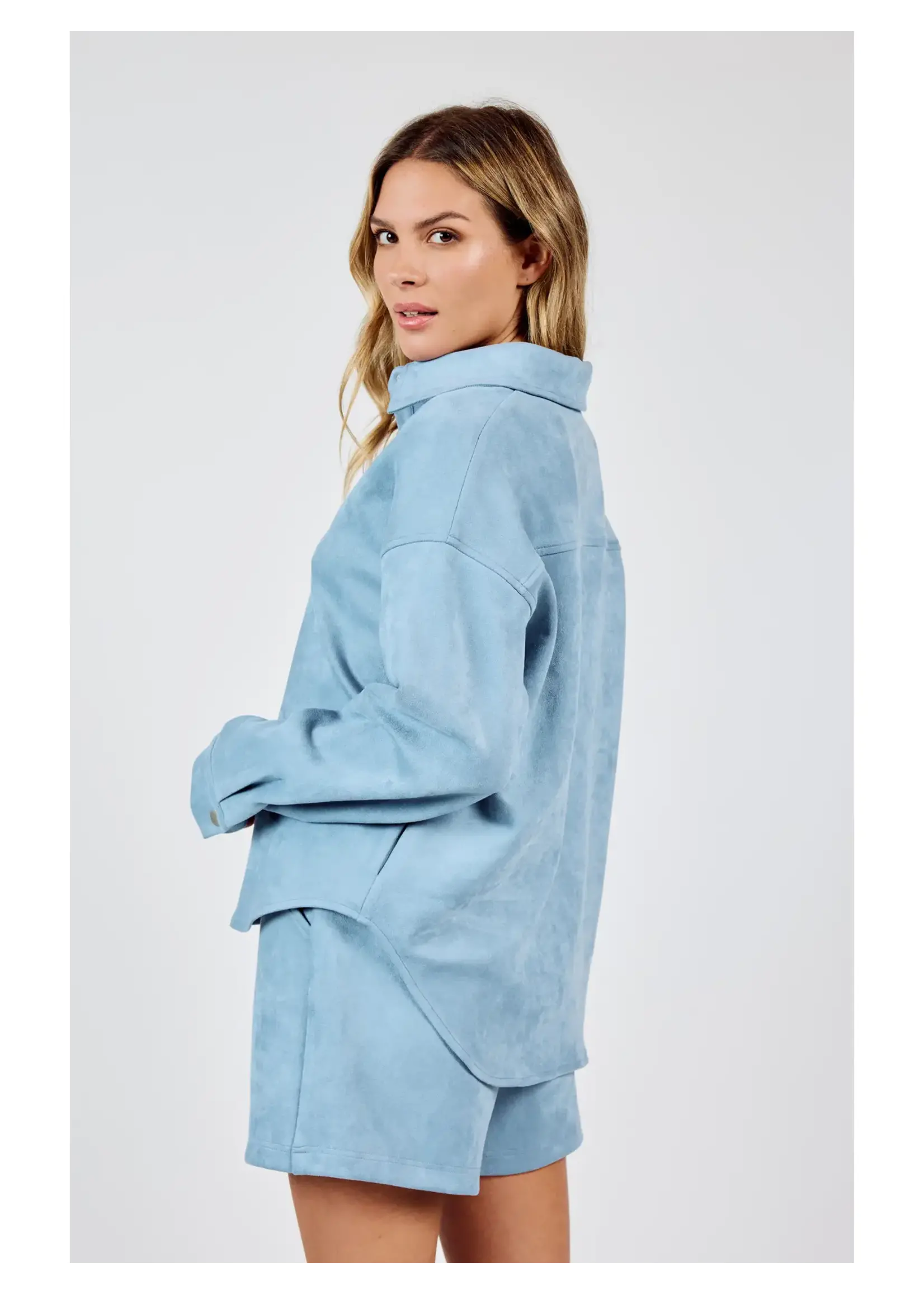 Sadie & Sage Align Faux Suede Shacket - AG4519