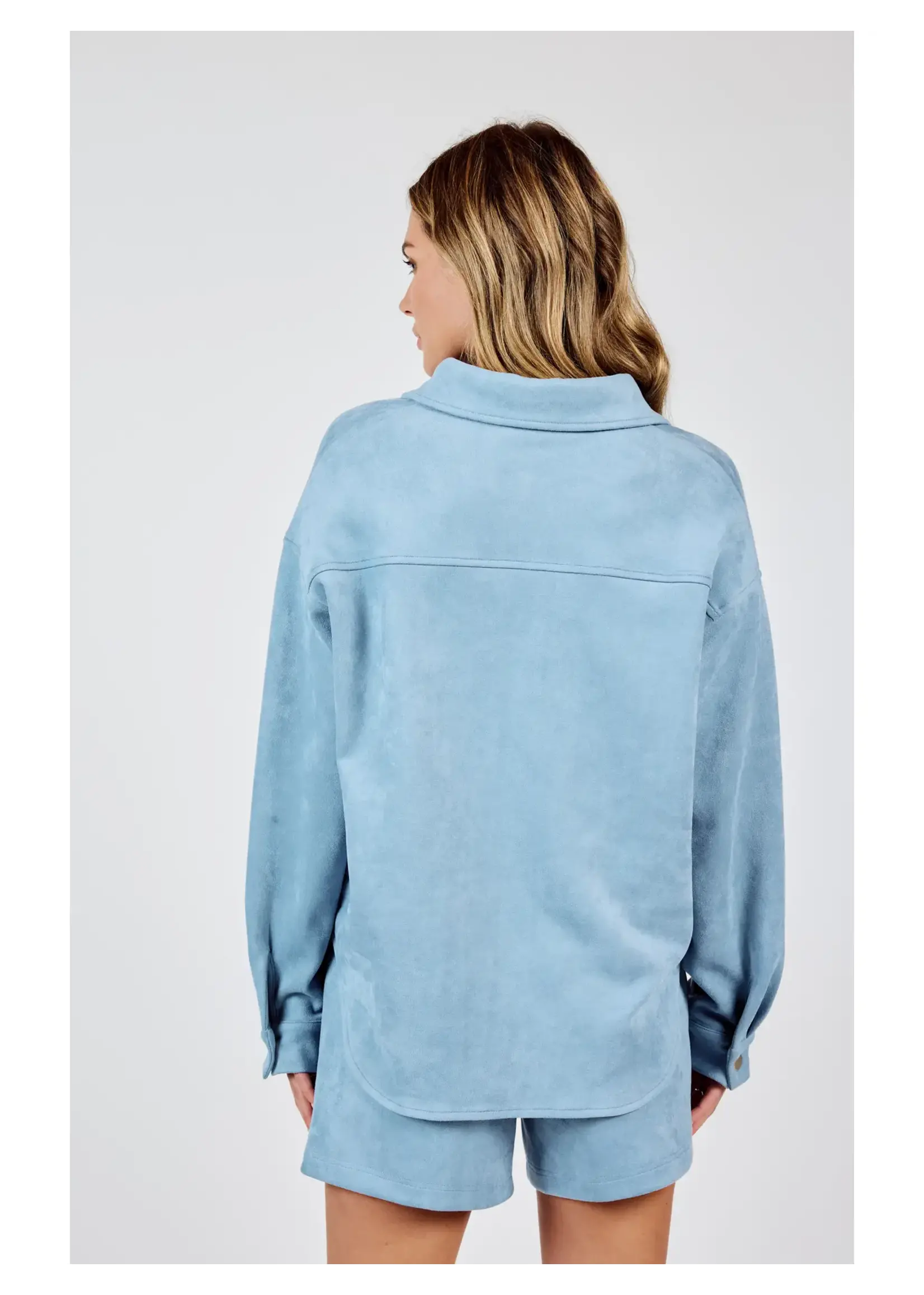 Sadie & Sage Align Faux Suede Shacket - AG4519