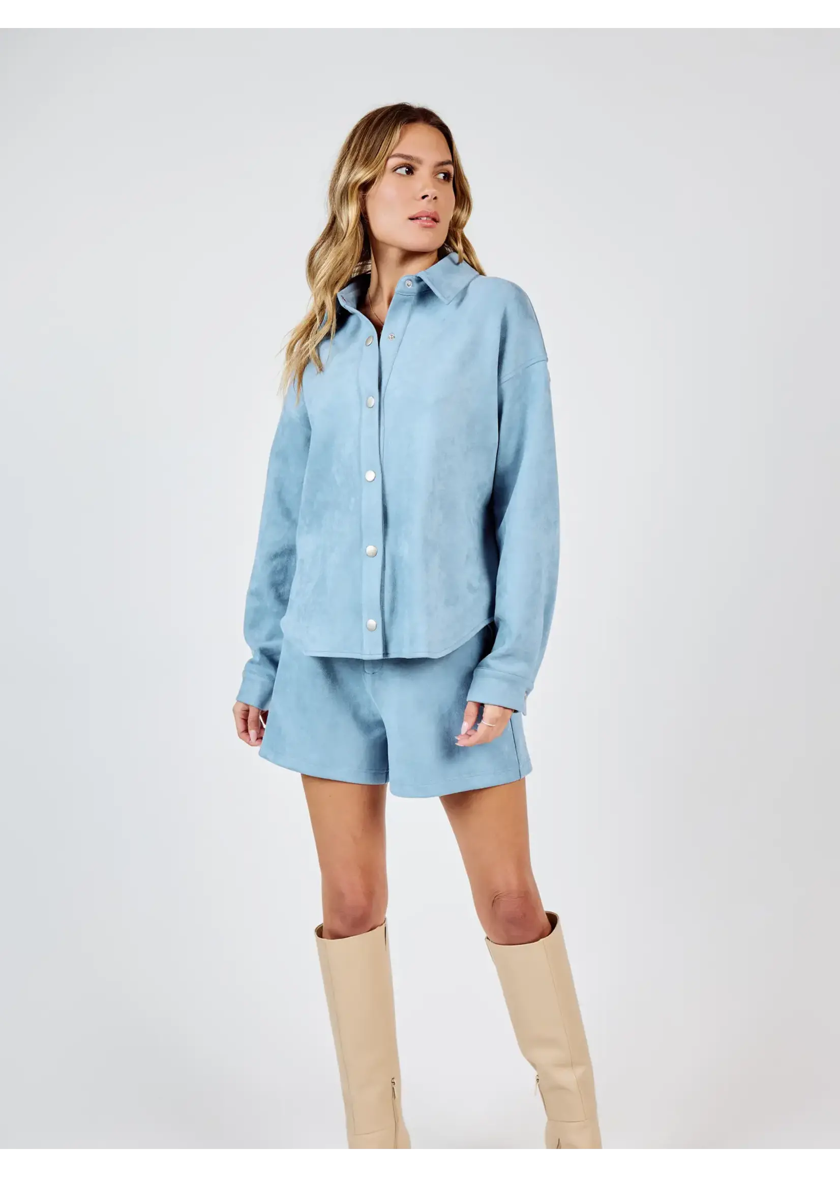 Sadie & Sage Align Faux Suede Shacket - AG4519