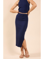Sadie & Sage No Bad Days Ribbed Knit Midi Skirt - AH1601