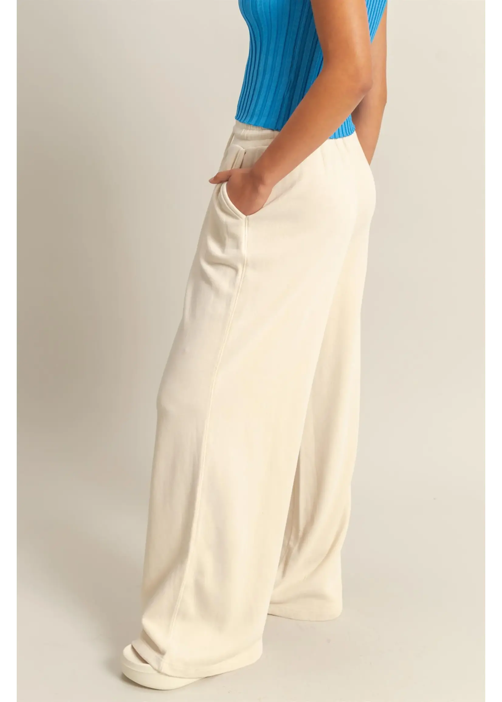 HYFVE Wide Leg Drawstring Washed Sweatpants - DZ25A428
