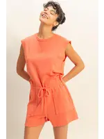 HYFVE Sleeveless Drawstring Waist Romper - DZ25A773