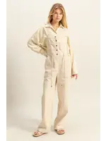HYFVE Front Button Washed Twill Overall - HF24E170