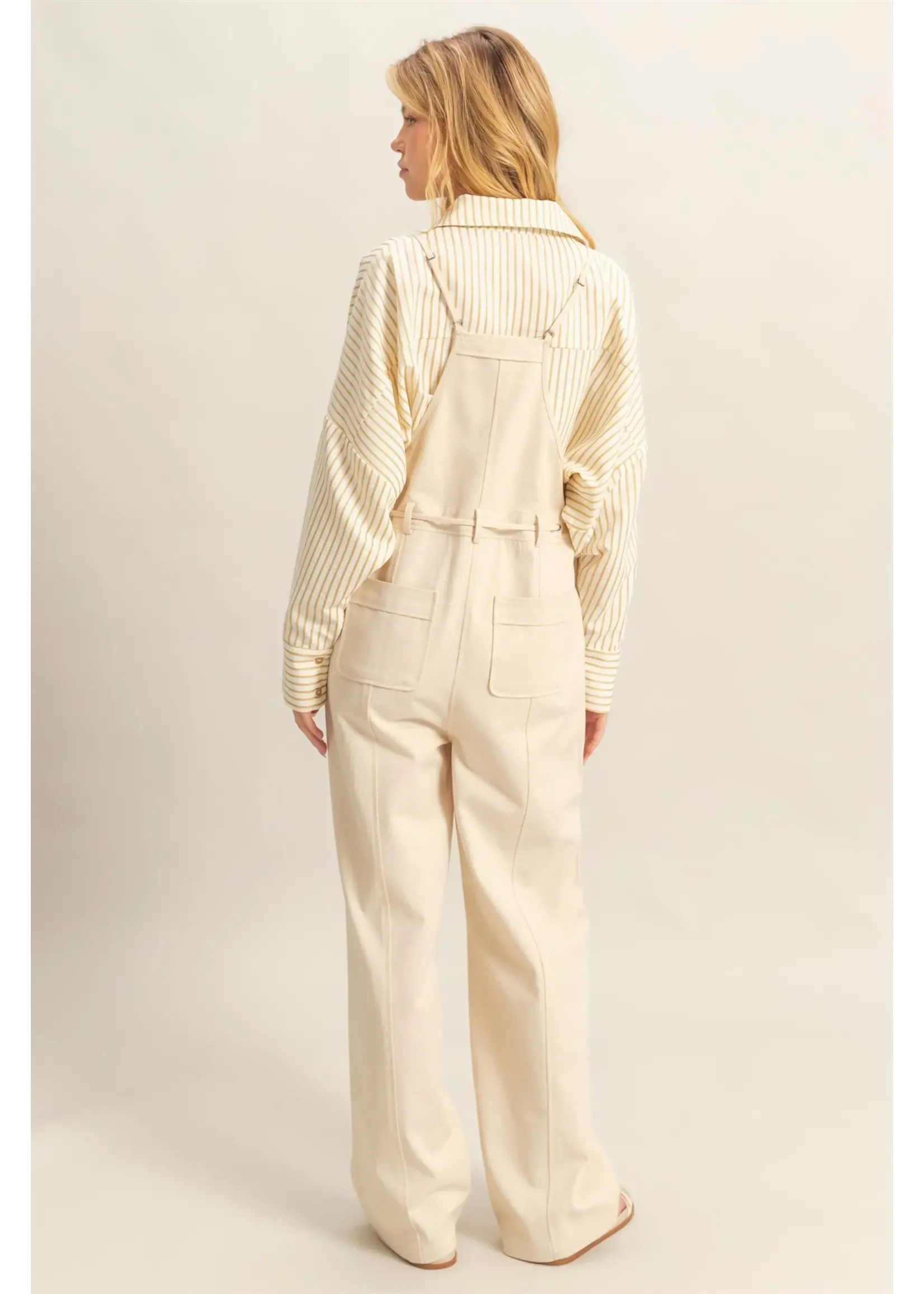 HYFVE Front Button Washed Twill Overall - HF24E170