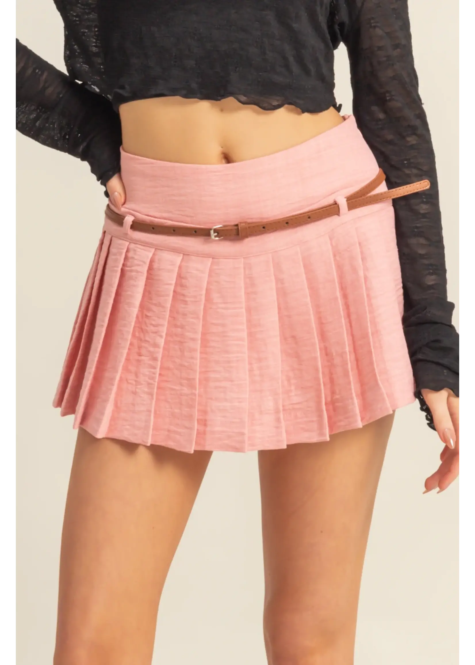 HYFVE Pleated And Belted Mini Skort - HF25A148