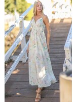 Aakaa Thin Adjustable Strap Elastic Waisted Maxi Dress - DA31642