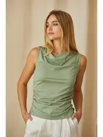 Crescent Clem Shirred Knit Top - CT9353