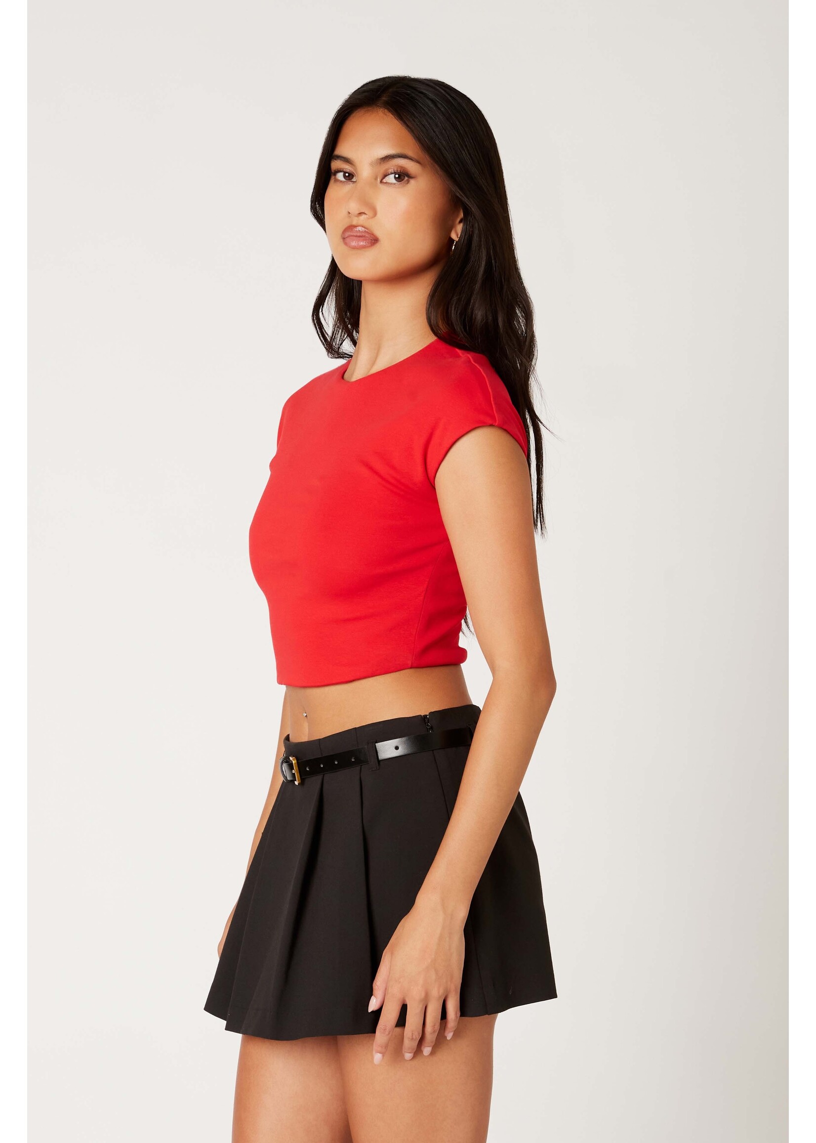 Cotton Candy LA Elastic Cap Sleeved Top - CT-13281