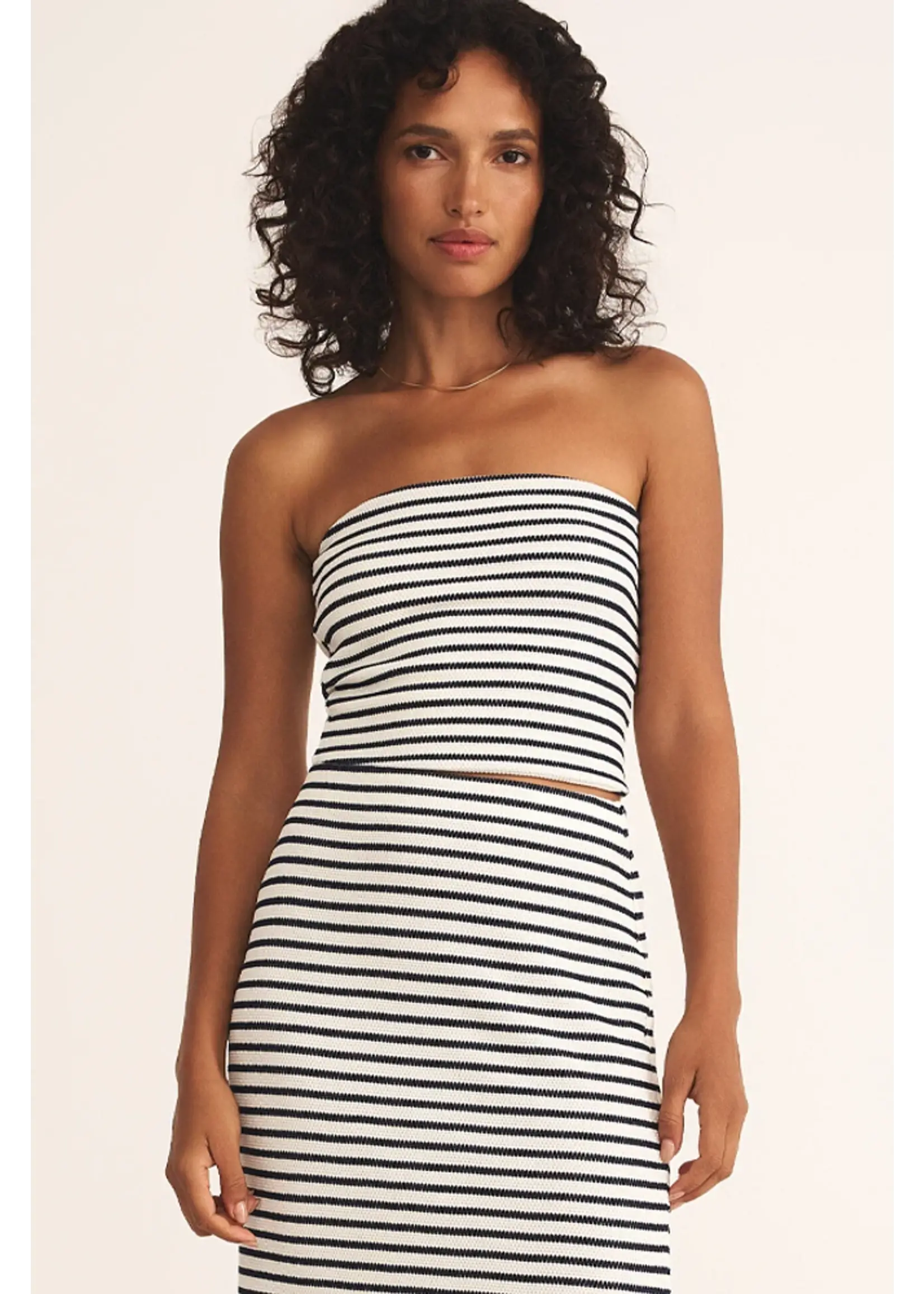Caffari Stripe Tube Top - ZT252747 - Meo's Suite